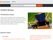 Tablet Screenshot of creativeessays.com